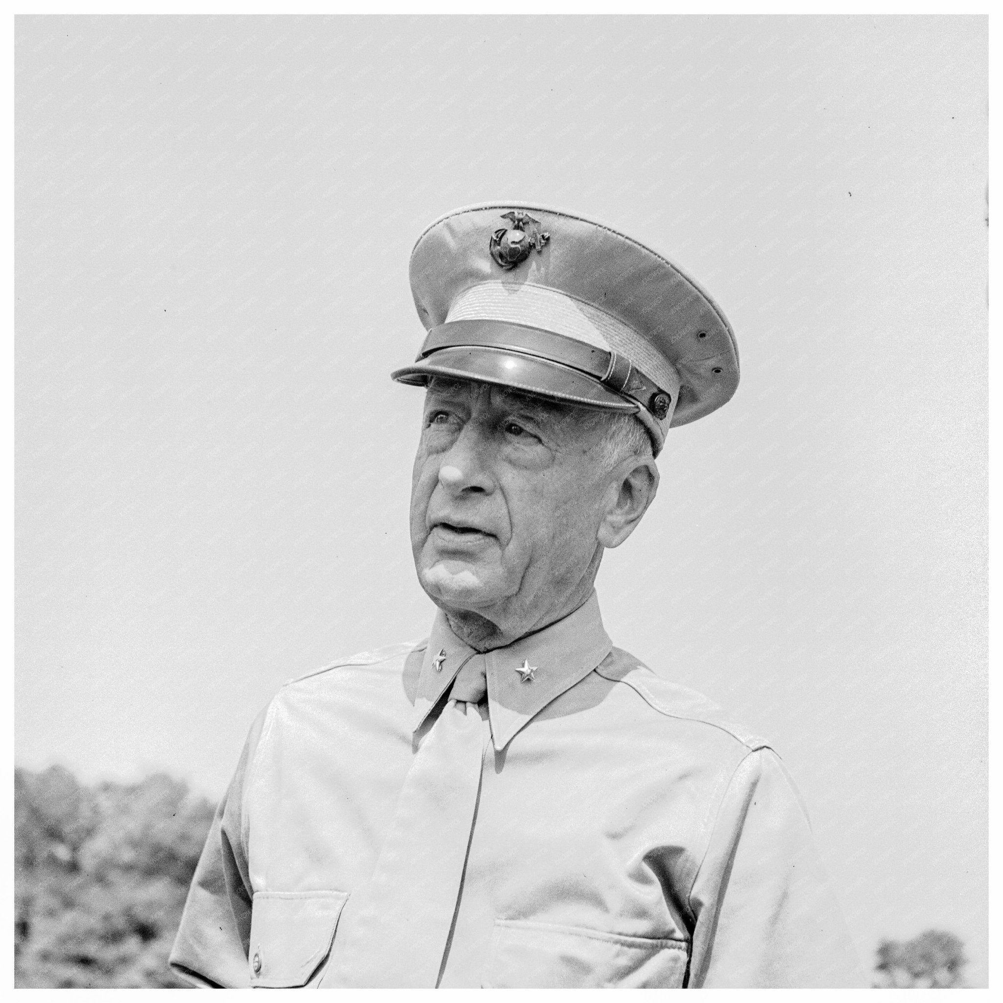 Brigadier General Emile Moses Inspects Glider Detachment Training Camp May 1942 - Available at KNOWOL