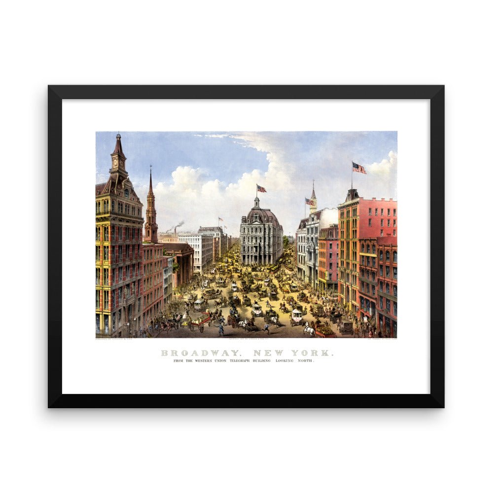 Broadway, NYC 1875 Framed - Available at KNOWOL