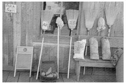 Brooms and Charcoal for Sale Jeanerette Louisiana 1938 - Available at KNOWOL