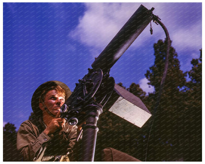 Browning Machine Gunner at Fort Knox June 1942 - Available at KNOWOL