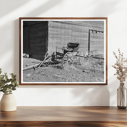 Buckboard Wagon on Bertelson Farm Montana 1937 - Available at KNOWOL