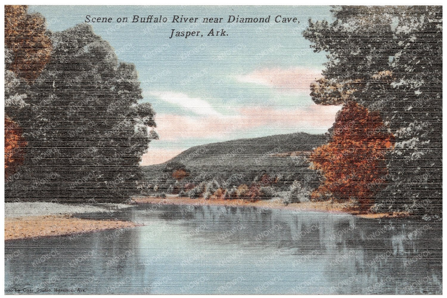 Buffalo River Diamond Cave Postcard Arkansas 1930 - 1945 - Available at KNOWOL