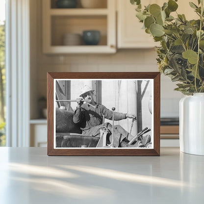 Bulldozer Driver at Shasta Dam December 1941 - Available at KNOWOL