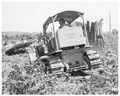 Bulldozer in Operation Lewis County Washington 1939 - Available at KNOWOL