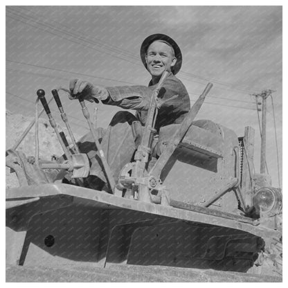 Bulldozer Operator in Morenci Arizona Copper Mine 1955 - Available at KNOWOL