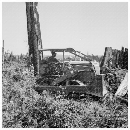 Bulldozer with Grader Blade on Nieman Farm 1939 - Available at KNOWOL