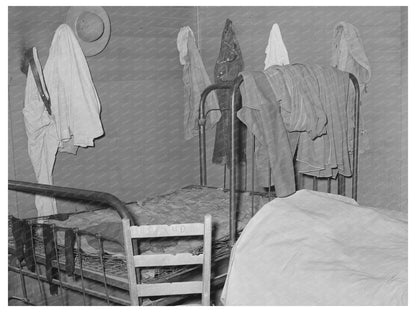 Bunkhouse Interior at SMS Ranch Spur Texas May 1939 - Available at KNOWOL