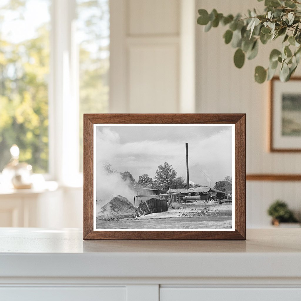 Burning Sawdust at Wells Texas Sawmill April 1939 - Available at KNOWOL