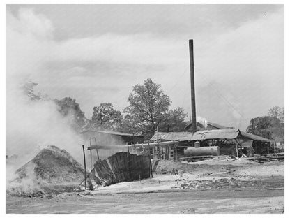 Burning Sawdust at Wells Texas Sawmill April 1939 - Available at KNOWOL