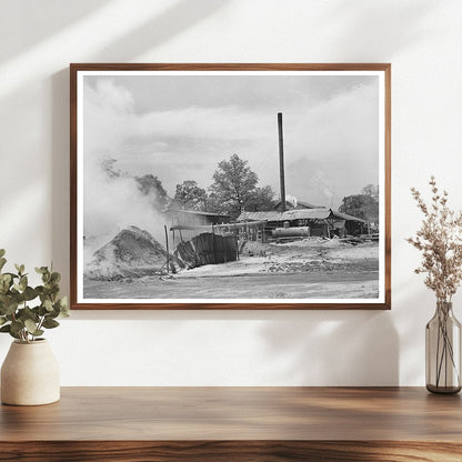 Burning Sawdust at Wells Texas Sawmill April 1939 - Available at KNOWOL