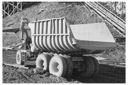 Butane - Powered Dump Truck at Shasta Dam December 1941 - Available at KNOWOL