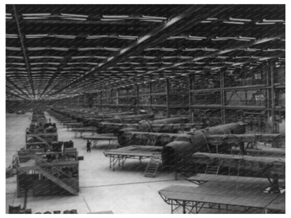 C - 87 Transport Planes Under Construction Fort Worth 1942 - Available at KNOWOL