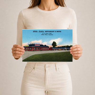 White Ladies Restaurant & Motel, U. S. Route #301, White Plains, Maryland — Vintage Maryland Postcard