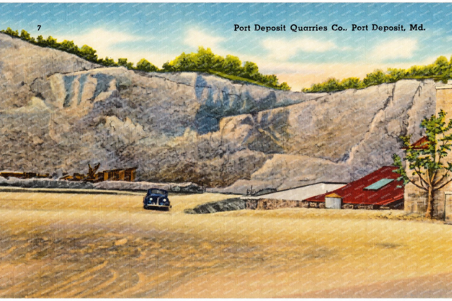 Port Deposit Quarries Co., Port Deposit, MD — Vintage Maryland Postcard