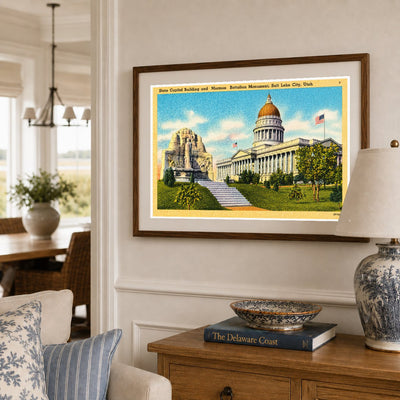 Salt Lake City, UT: State Capitol Building and Mormon Battalion Monument