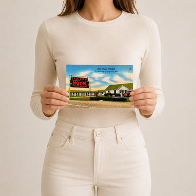 Air View Motel, 3 1/2 miles north of Hagerstown, MD on U. S. 11 — Vintage Maryland Postcard