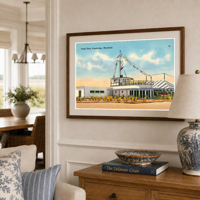 Yacht Club, Cambridge, Maryland — Vintage Maryland Postcard