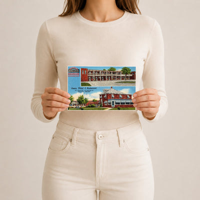Venice Motel & Restaurant, U. S. Route 40 -- 1/2 mile east of Hagerstown, Maryland — Vintage Maryland Postcard
