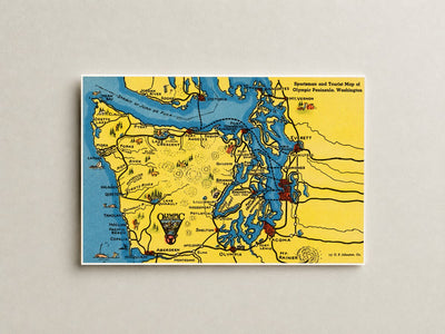 WA: Sportsman and tourist map of Olympic peninsula