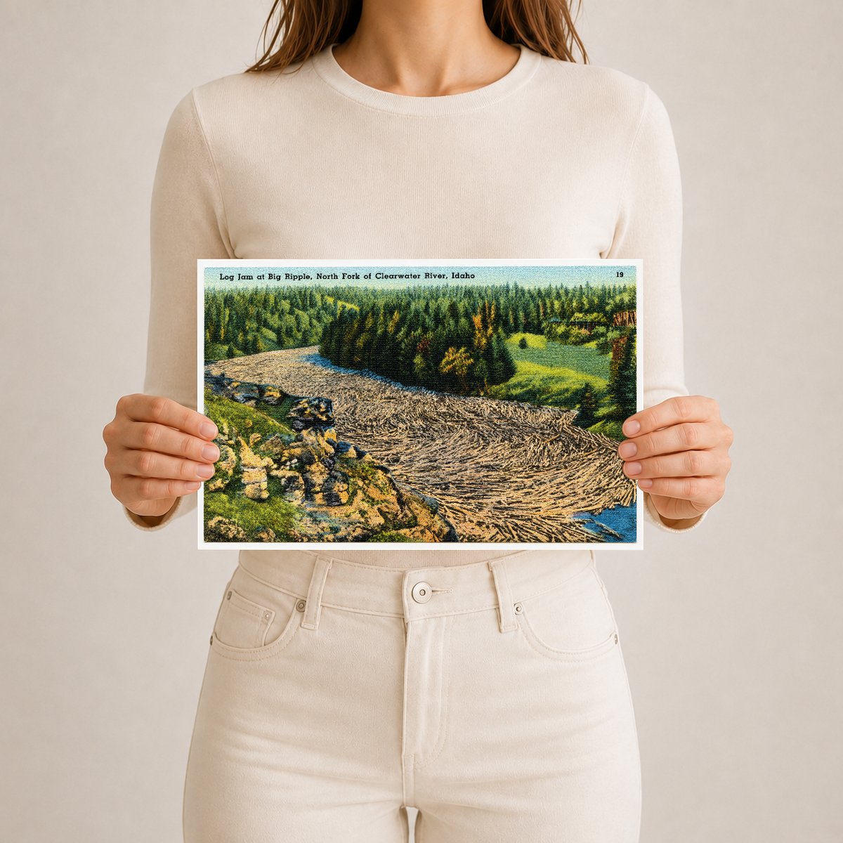 Clearwater, ID: Log jam at Big Ripple, North Fork of Clearwater River