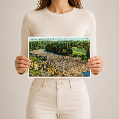 Clearwater, ID: Log jam at Big Ripple, North Fork of Clearwater River