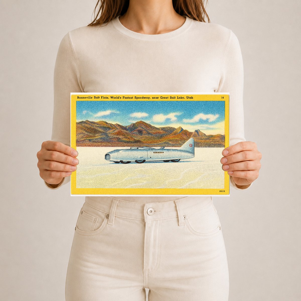 Bonneville Salt Flats, UT: Bonneville Salt Flats, "World's fastest speedway." Utah
