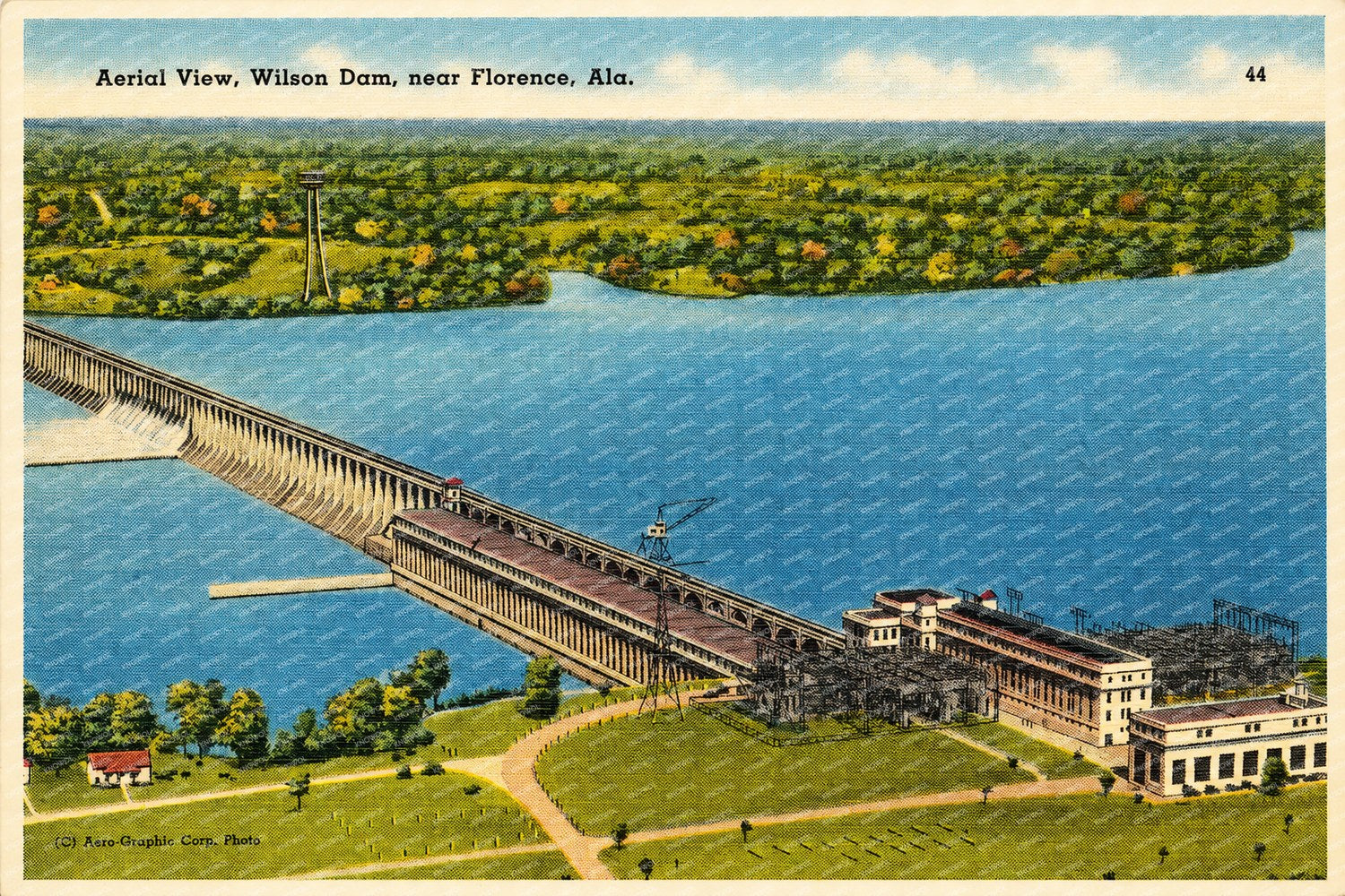 Birmingham, AL: Aerial view, Wilson Dam, near Florence