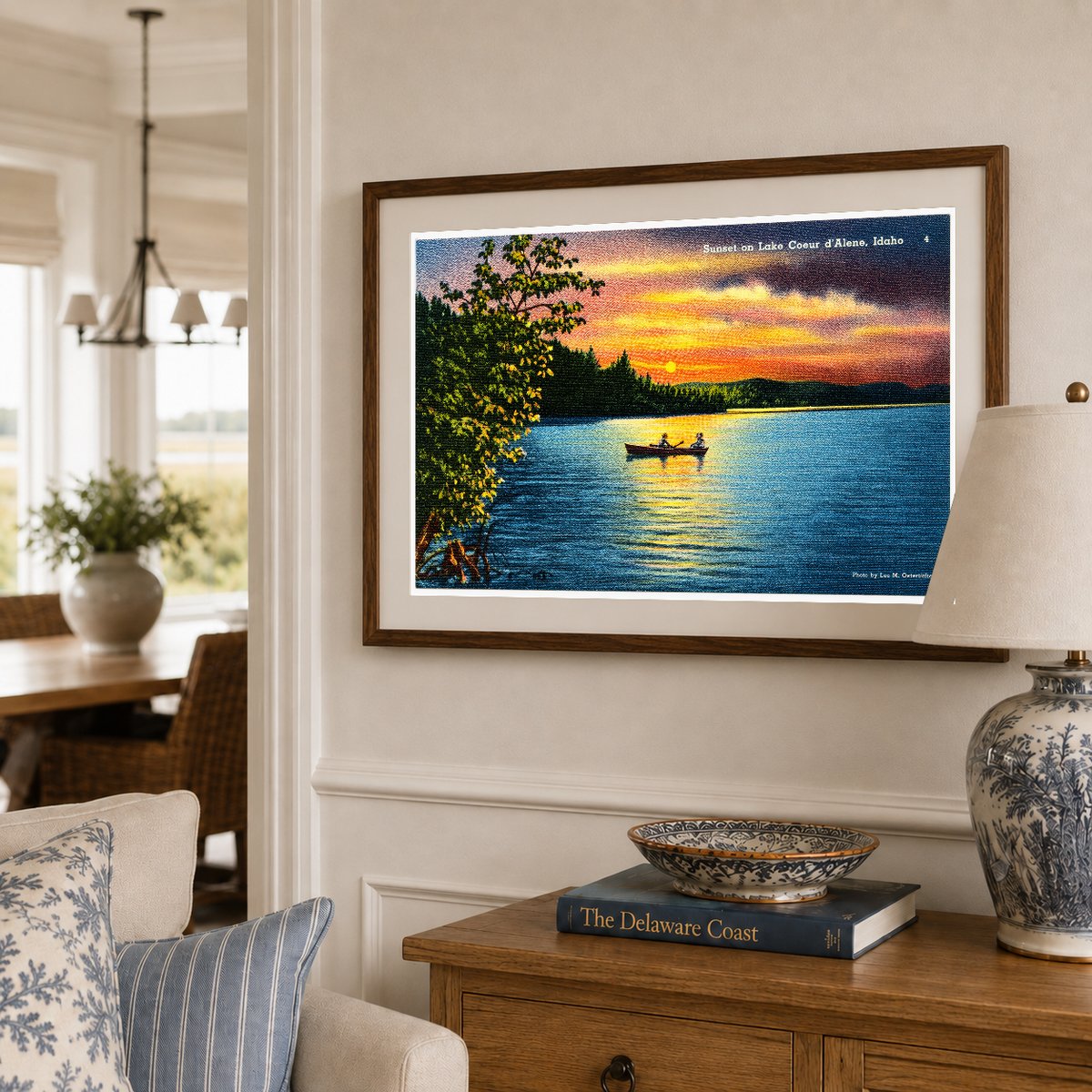 Coeur d'Alene Lake, ID: Sunset on Lake Coeur d'Alene