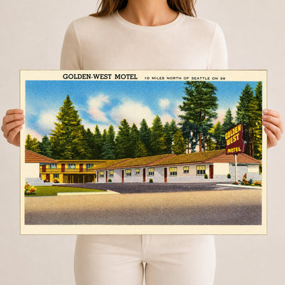 Seattle, WA: Golden-West Motel, 10 miles north of Seattle on 99