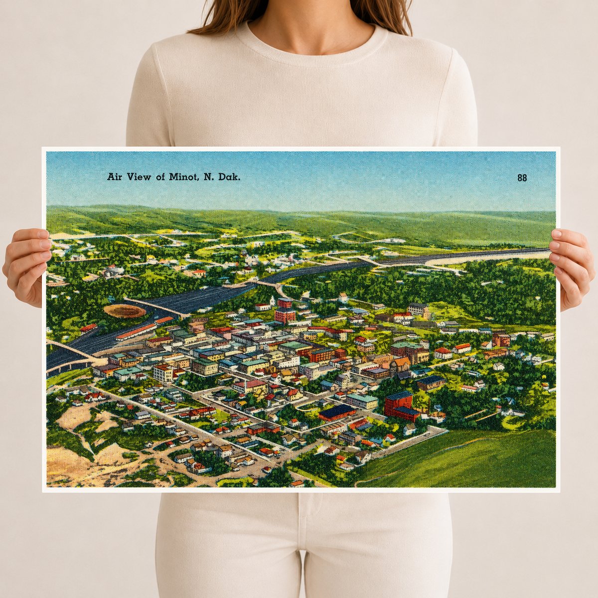 Minot, ND: Air view of Minot