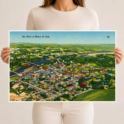 Minot, ND: Air view of Minot