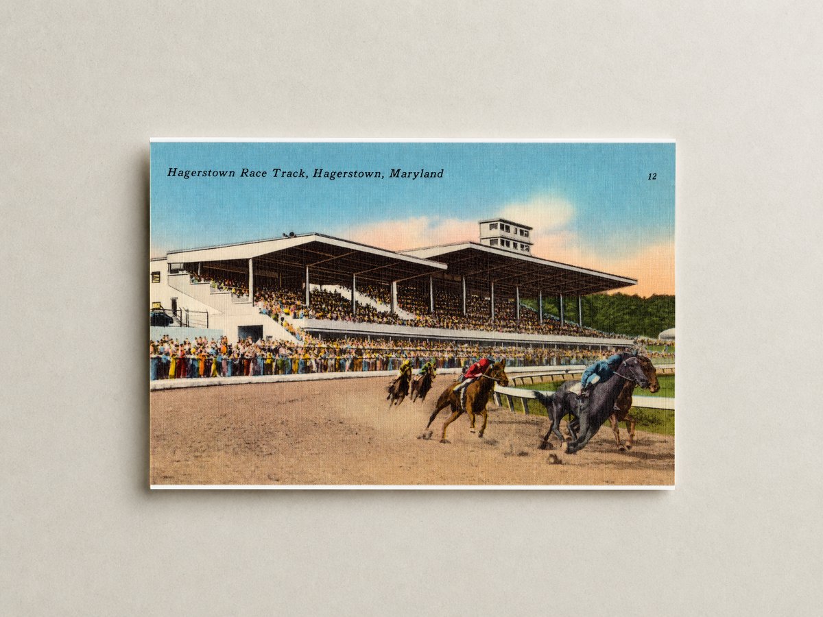 Hagerstown Race Track, Hagerstown, Maryland — Vintage Maryland Postcard