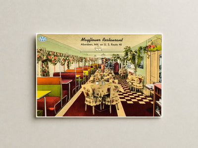 Mayflower Restaurant, Aberdeen, MD on U. S. Route 40 — Vintage Maryland Postcard