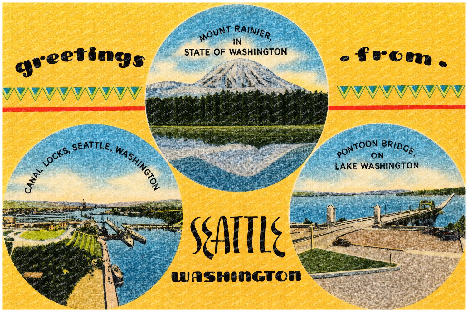 Rainier, Mount, WA: Greetings from Seattle Washington