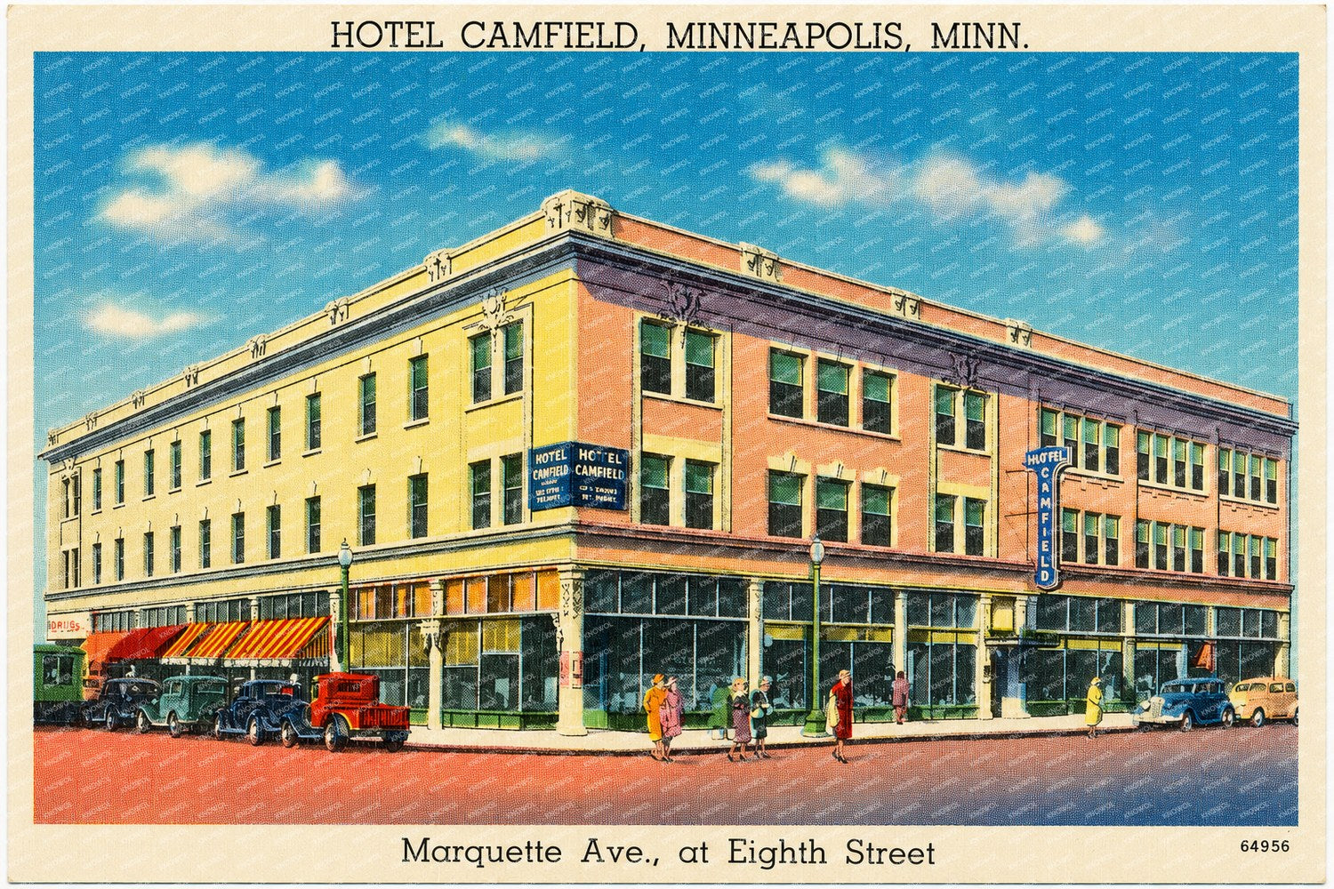 Minneapolis, MN: Hotel Camfield, Minneapolis, Minn. Marquette Ave., at Eighth Street