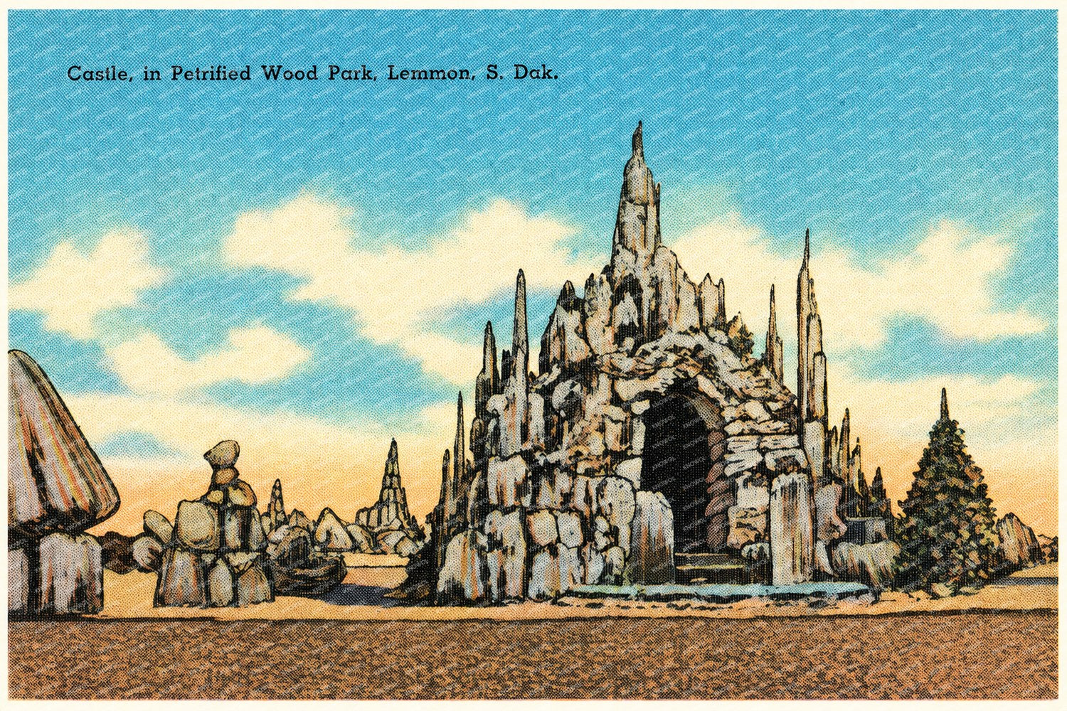 Lemmon, SD: Castle, in Petrified Wood Park