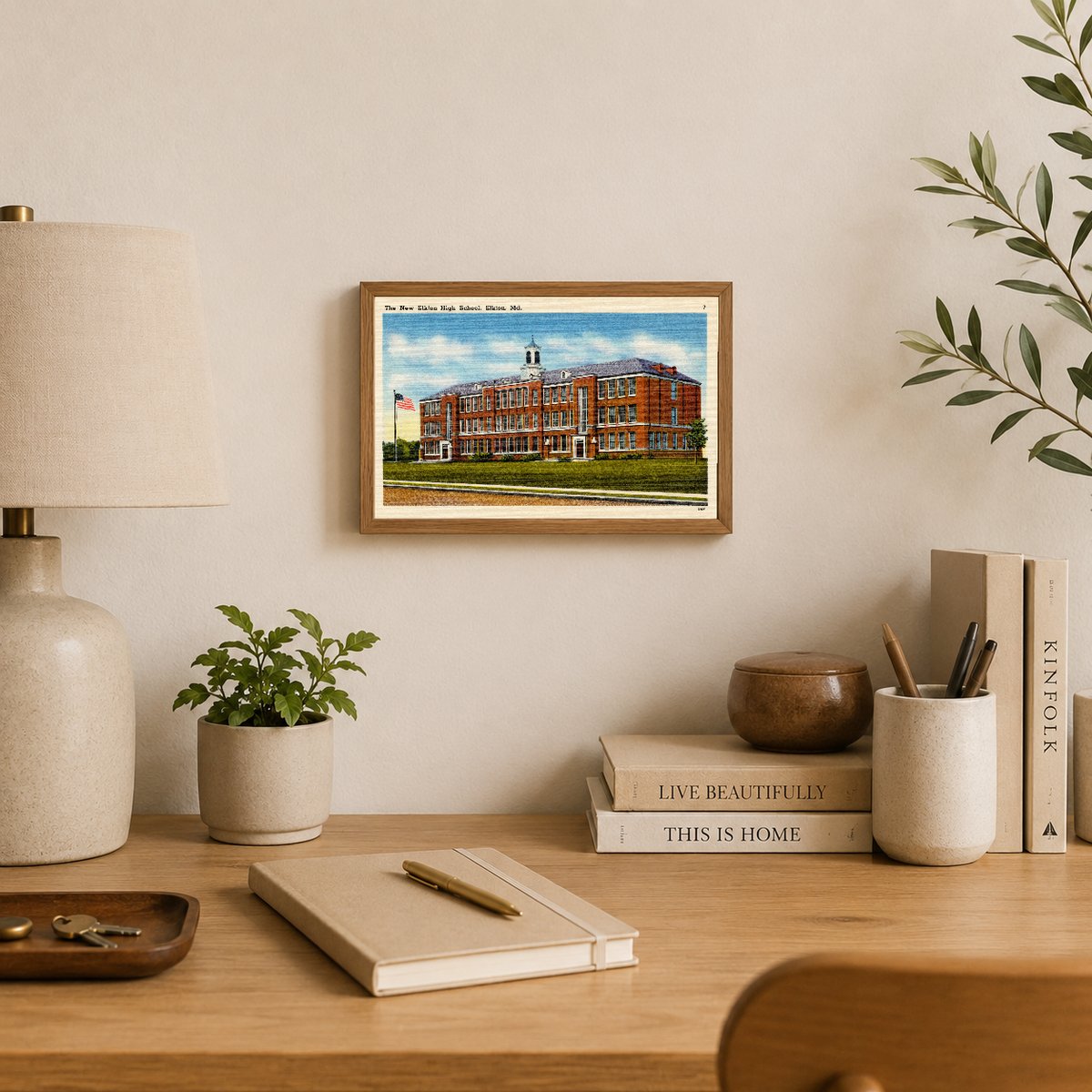 The new Elkton High School, Elkton, MD — Vintage Maryland Postcard
