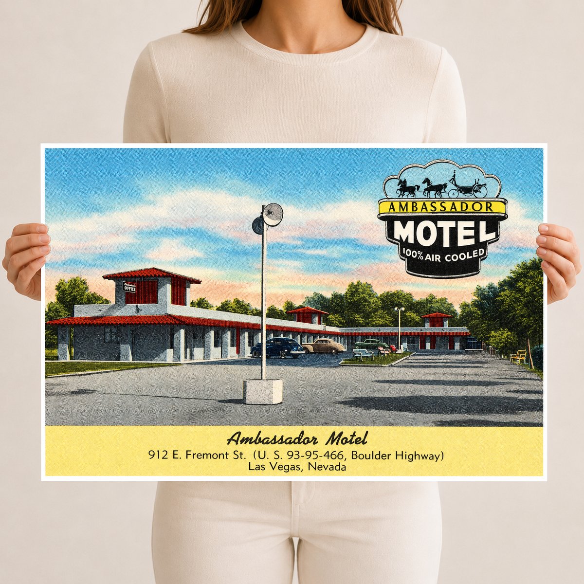 Las Vegas, NV: Ambassador Motel, 912 E. Fremont St. (U.S. 93 - 95 - 466, Boulder Highway)