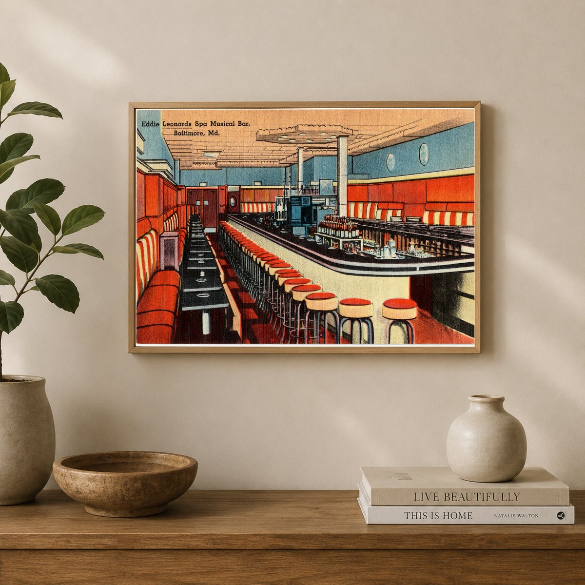 Eddie Leonards Spa Musical Bar, Baltimore, MD — Vintage Maryland Postcard