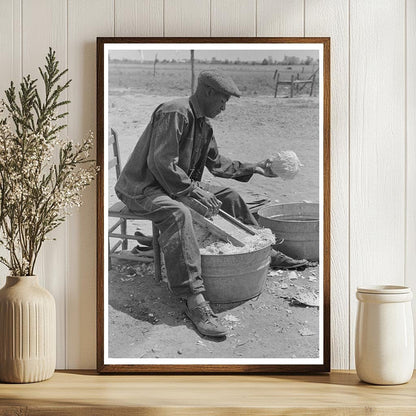 Cabbage Shredding for Sauerkraut in Southeast Missouri 1938 - Available at KNOWOL