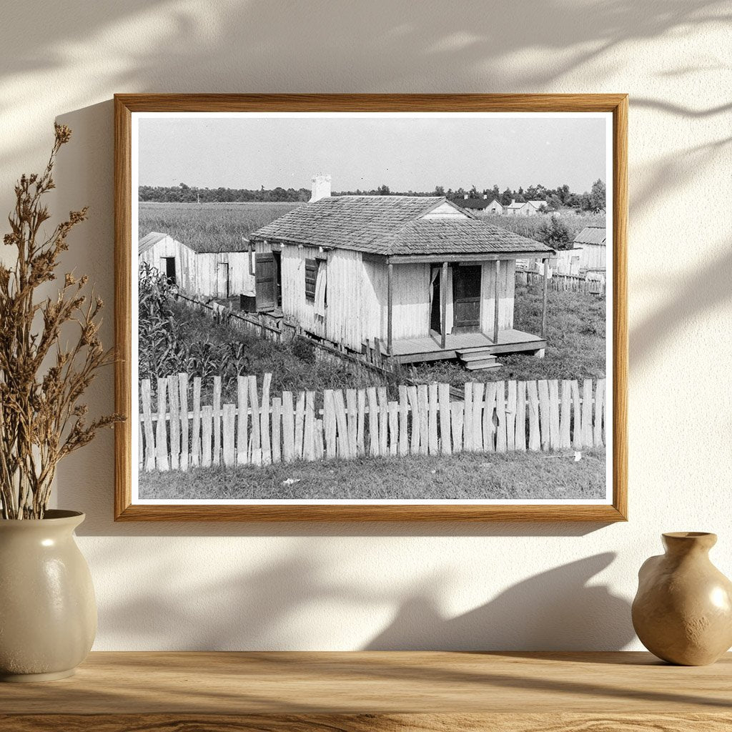 Cabin of Sugarcane Worker Bayou La Fourche Louisiana 1937 - Available at KNOWOL