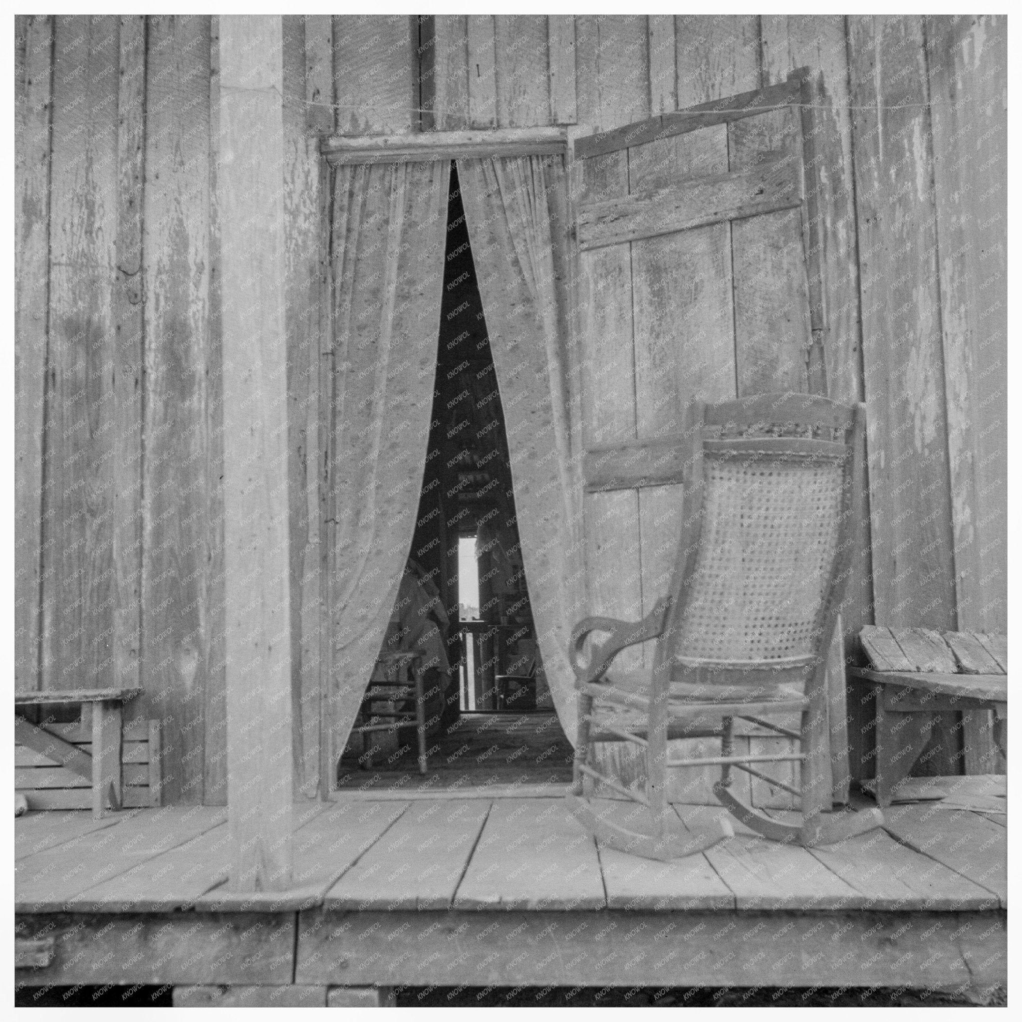 Cabin on Sugar Plantation Bayou La Fourche Louisiana 1937 - Available at KNOWOL