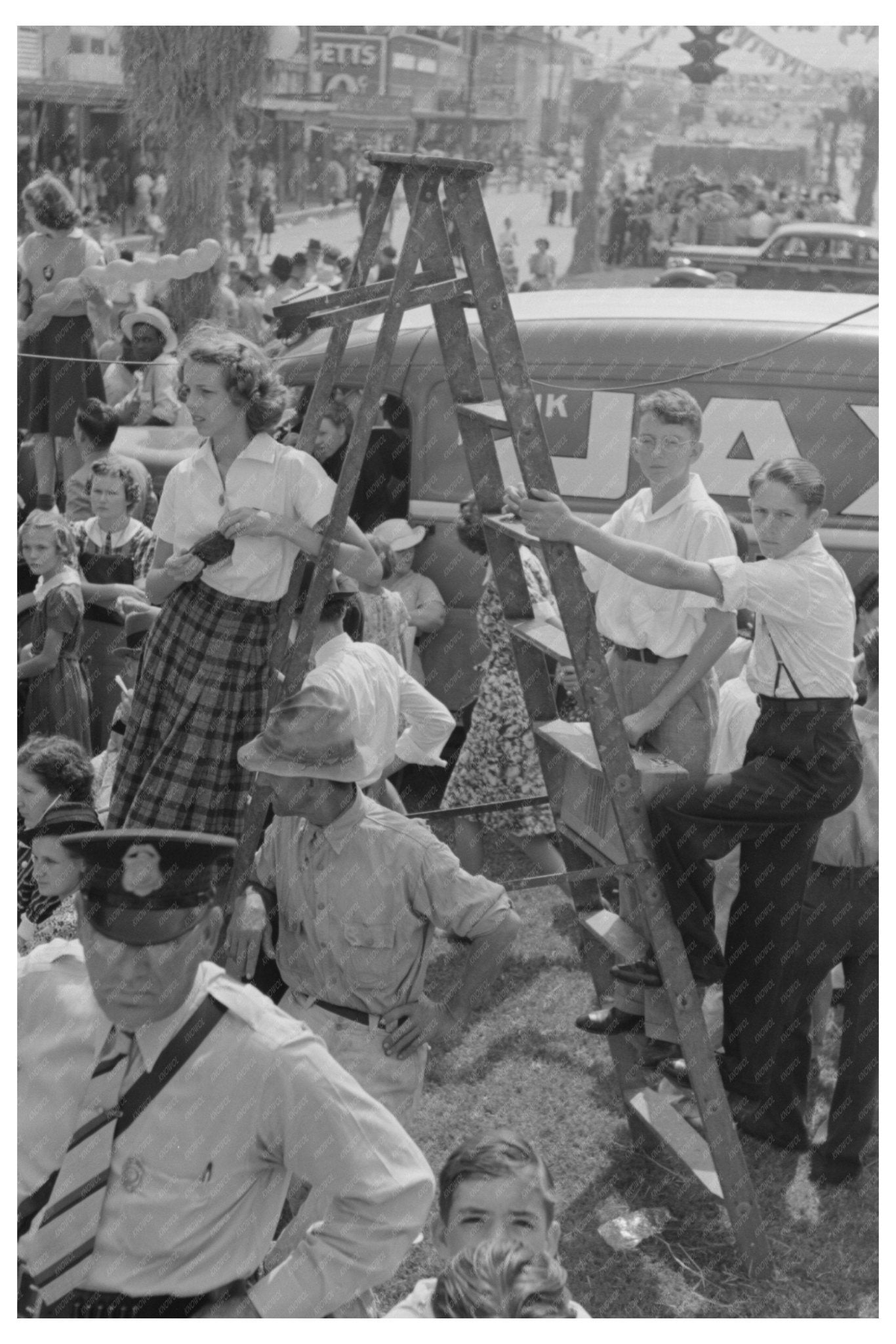 Cajun Band Contest Crowd at National Rice Festival 1938 - Available at KNOWOL