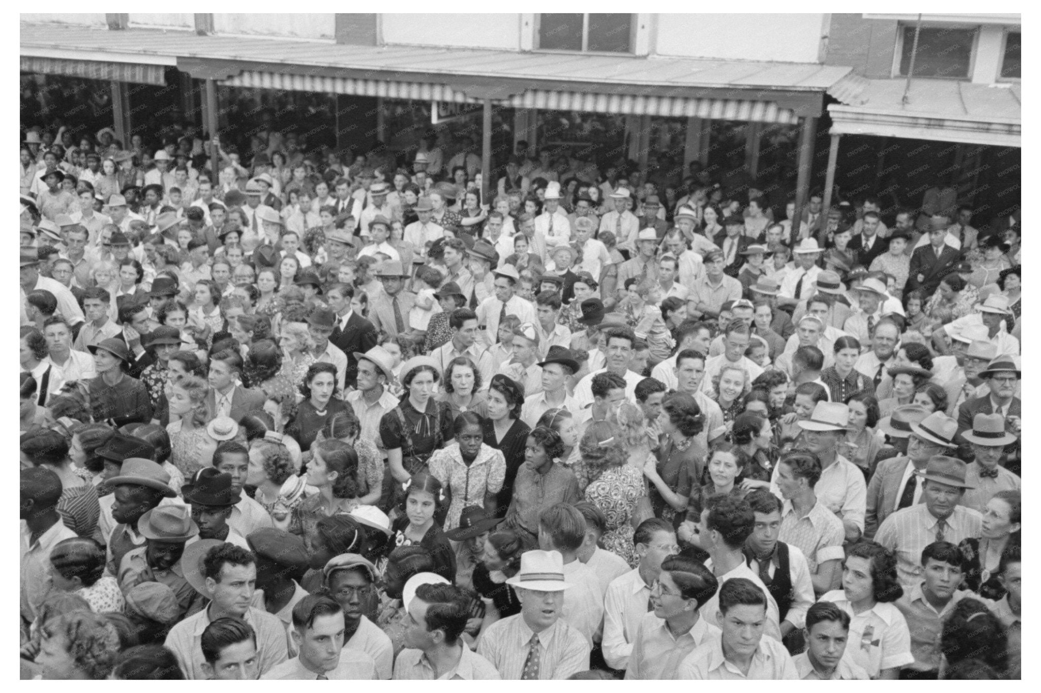 Cajun Band Contest Crowd National Rice Festival 1938 - Available at KNOWOL