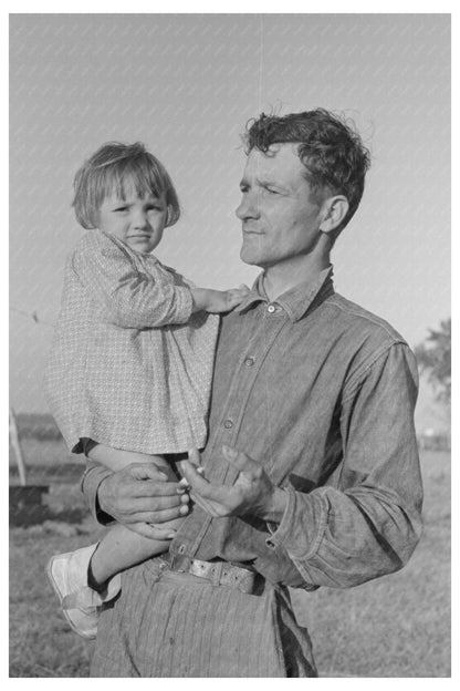 Cajun Sugarcane Farmer and Daughter New Iberia 1938 - Available at KNOWOL