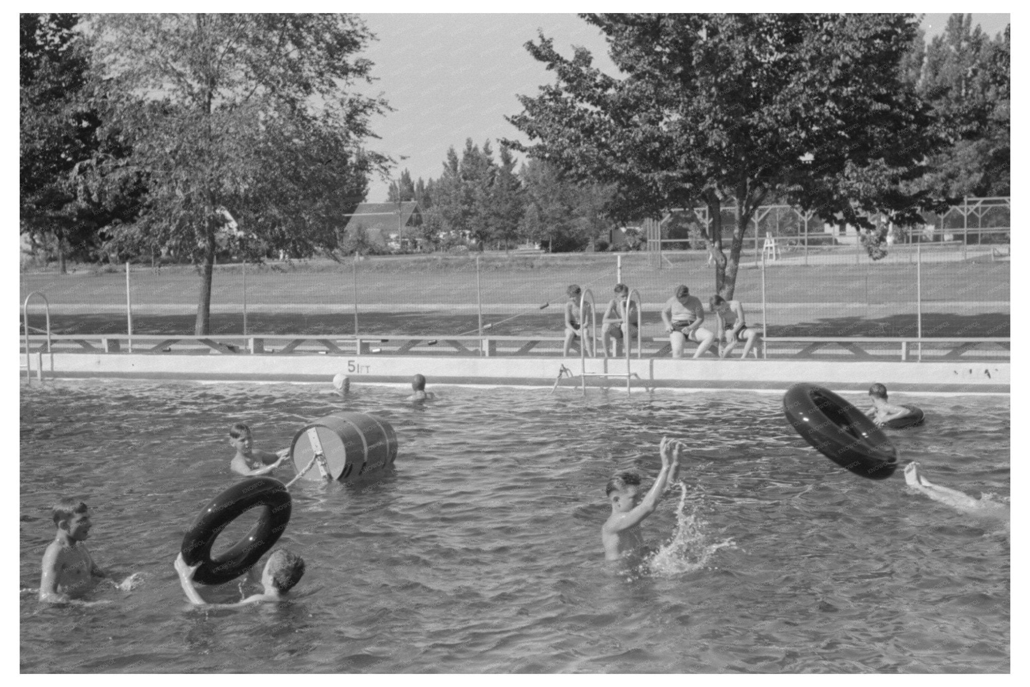 Caldwell Idaho Swimming Pool July 1941 Vintage Photo - Available at KNOWOL