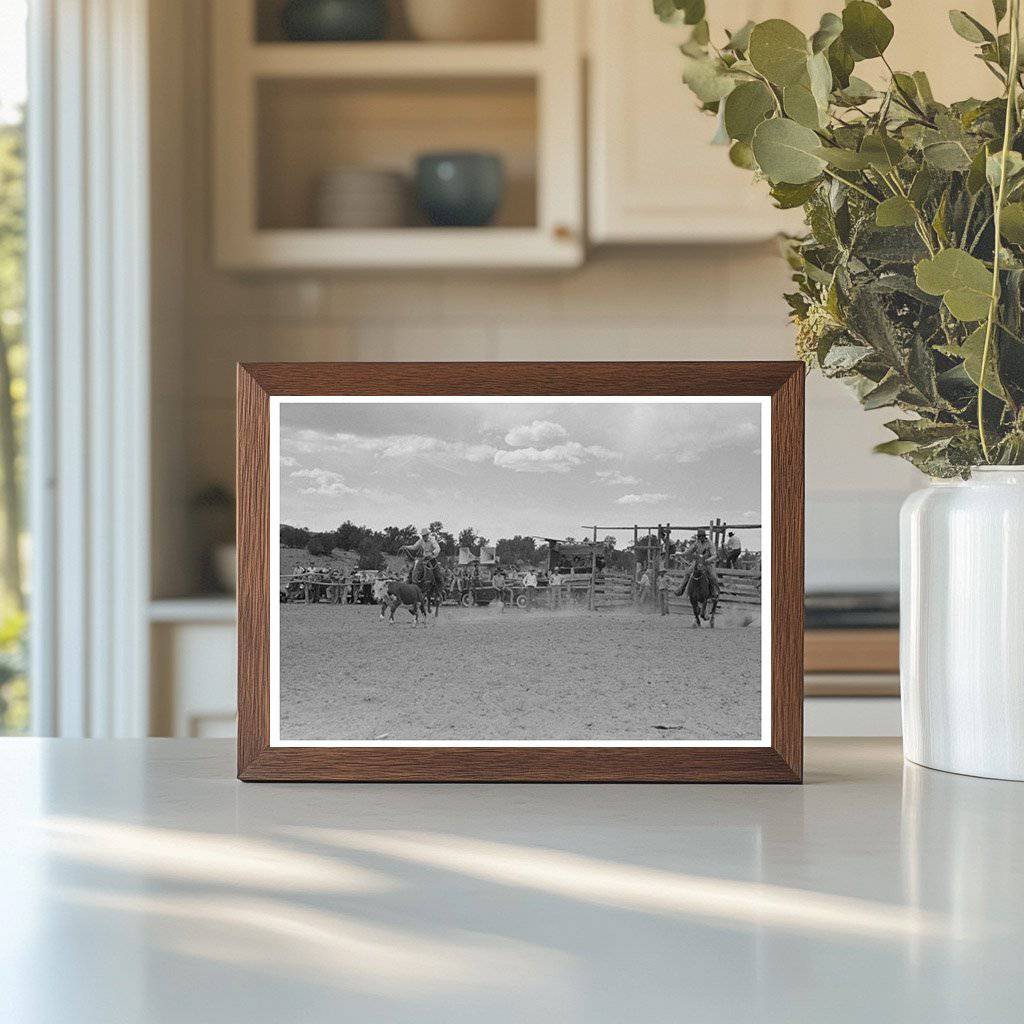 Calf Roping at Quemado Rodeo New Mexico June 1940 - Available at KNOWOL