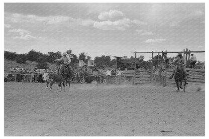 Calf Roping at Quemado Rodeo New Mexico June 1940 - Available at KNOWOL