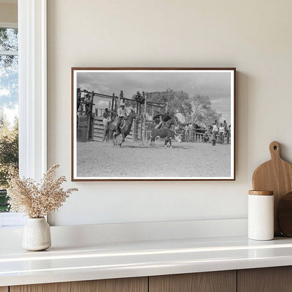 Calf Roping Event Rodeo Quemado New Mexico 1940 - Available at KNOWOL