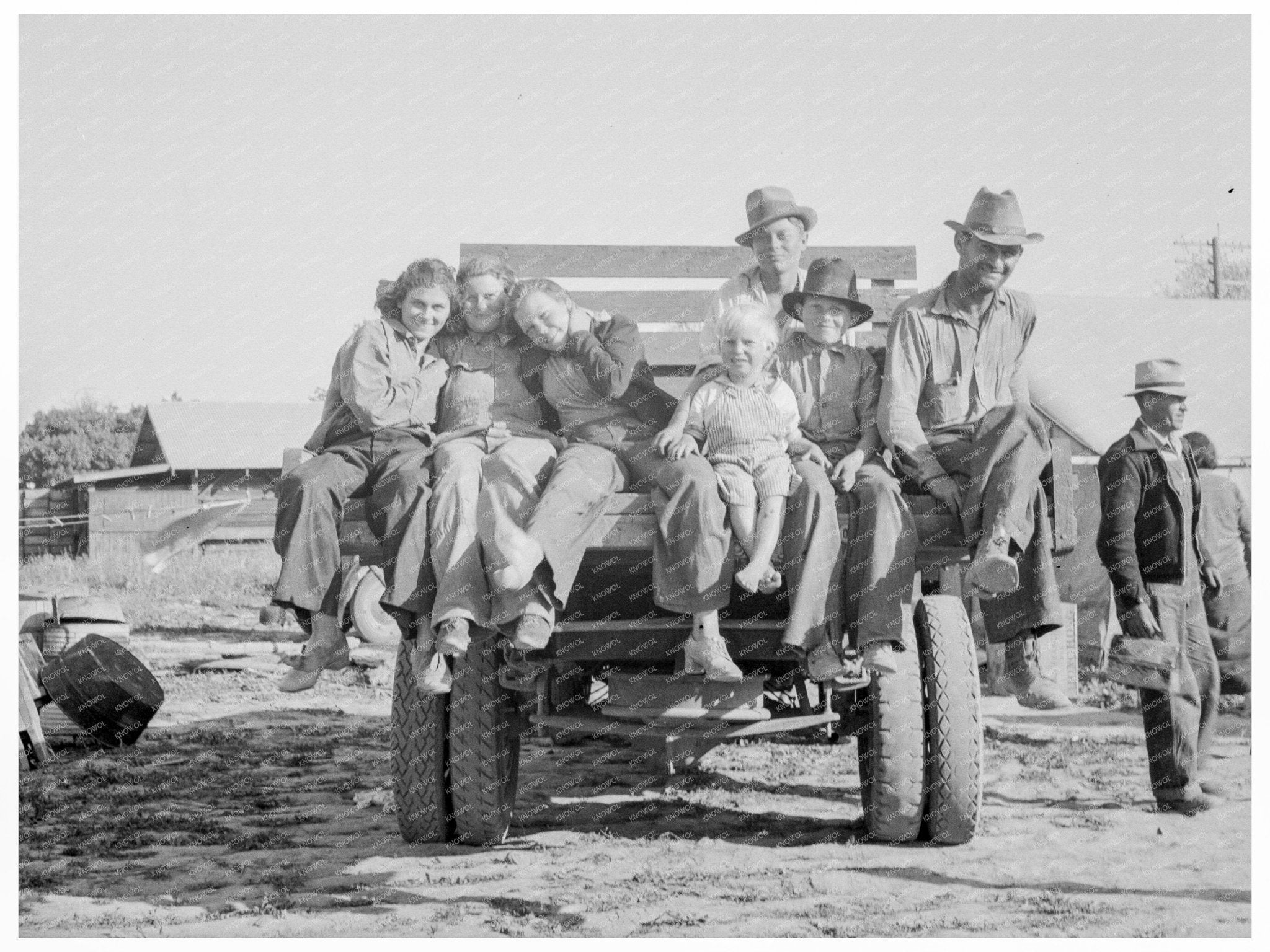 California Pea Pickers Return to Camp April 1937 - Available at KNOWOL